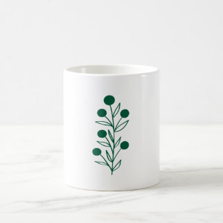 Mug Green Botanical Line Art