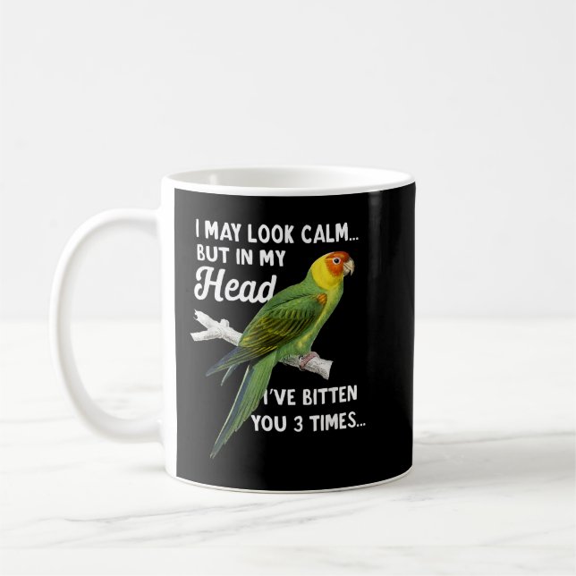 Mug Green Cheek Drôle Citation Conure Je Peux Avoir L' (Gauche)