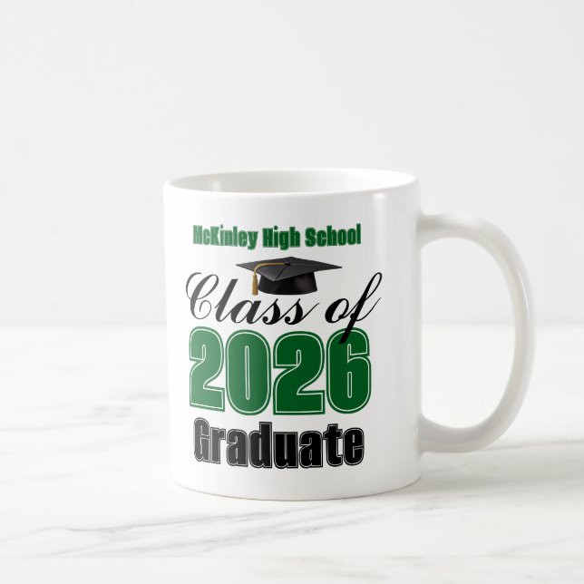 Mug Green Class of 2026 Graduation Keepsake (Droite)