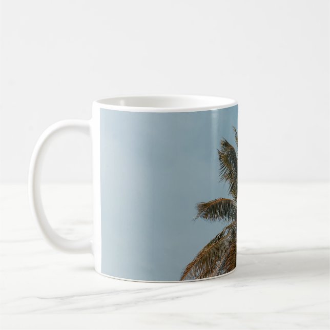 Mug Green coconut tree under blue sky (Gauche)
