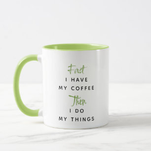 Mug Green Custom Text J'Ai Mon Café