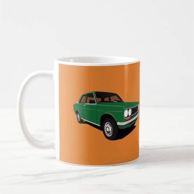 Mug Green Datsun Bluebird 1600 (510), deux images (Gauche)