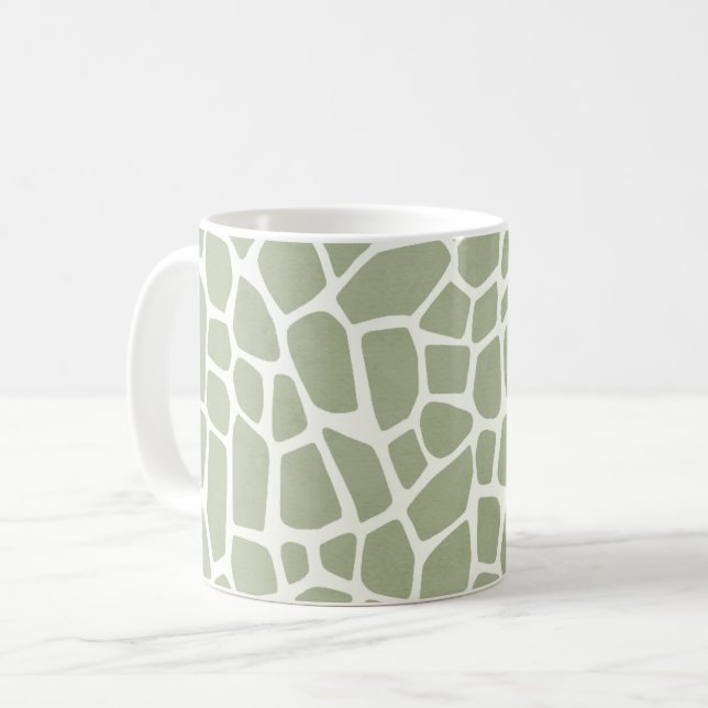Mug Green Giraffe Print (Devant gauche)