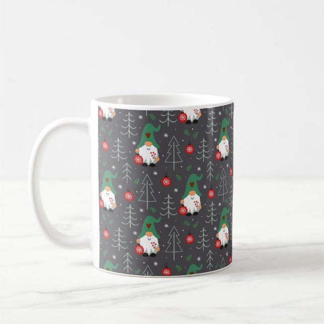 Mug Green Gnome Arbre de Noël Motif (Gauche)