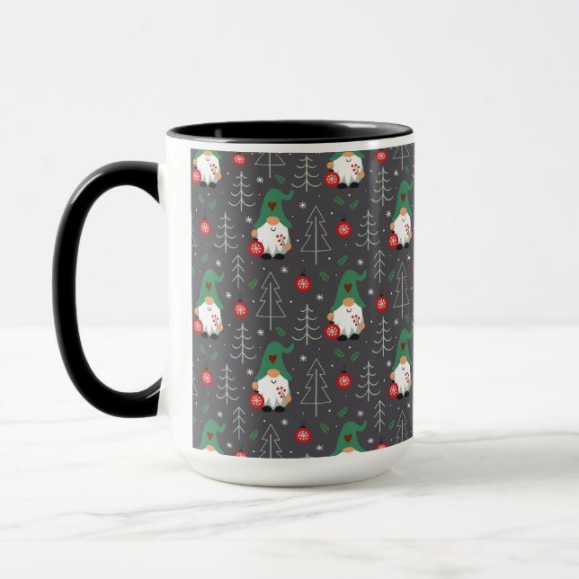 Mug Green Gnome Arbre de Noël Motif (Gauche)