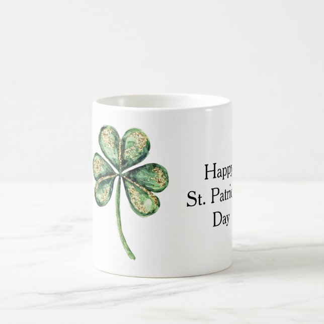 Mug Green Gold Glitz Shamrock St. Patrick's Day (Centre)