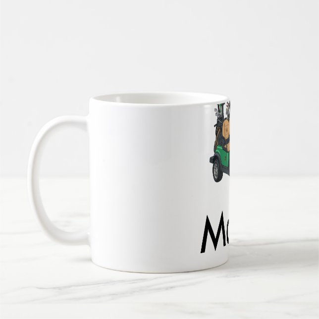 Mug Green golf car name man sports boy gifts letter  (Gauche)