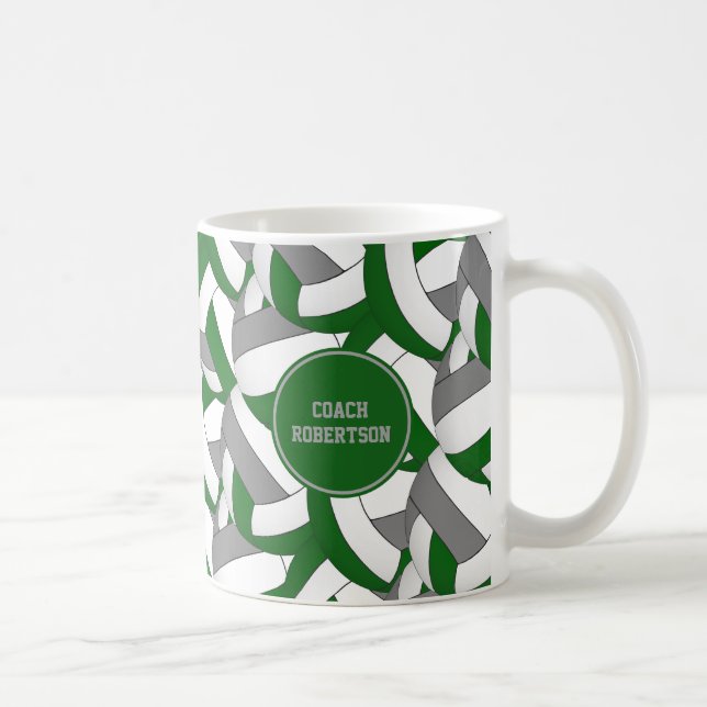 Mug green grey volleyball équipe couleurs entraîneur c (Droite)