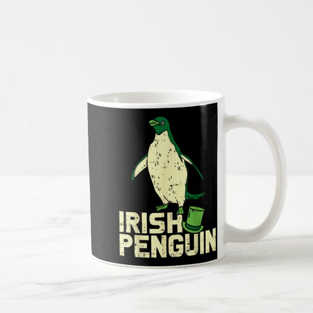 Mug Green Irish Penguin Cute St Patricks Day Animal Lo (Droite)