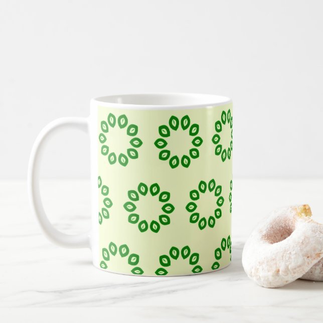 Mug Green leaves (Avec donut)
