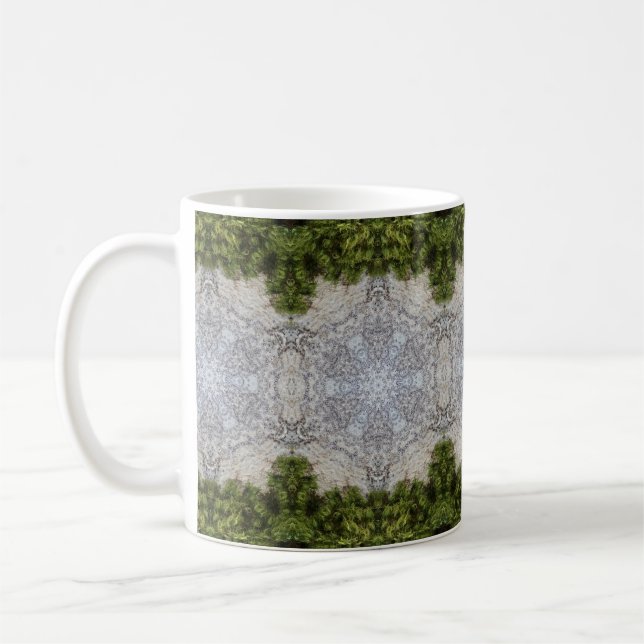 Mug Green Moss & Earth Nature Art (Gauche)