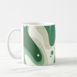 Mug Green Organic Abstract Shapes 🍃