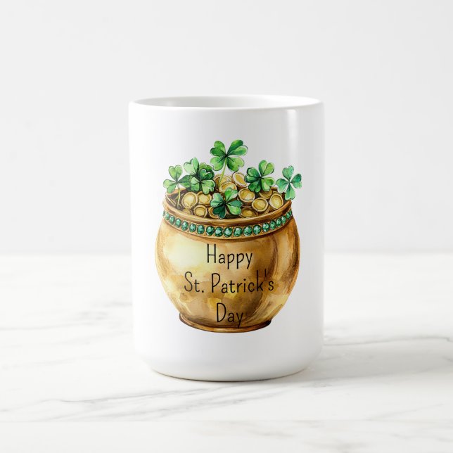 Mug Green Pot of Gold Shamrocks St. Patrick's Day   (Centre)