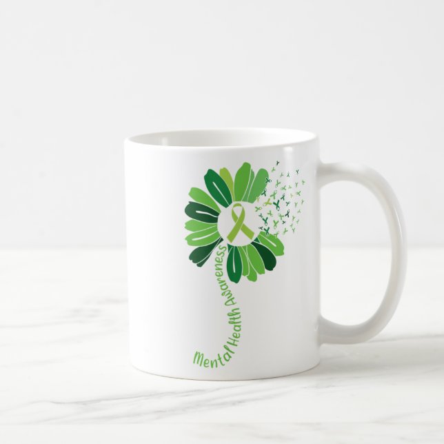 Mug Green Ribbon Warrior &amp; Supporters - Mental Hea (Droite)