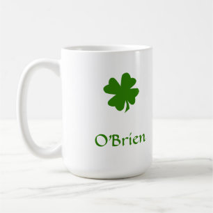 Mug Green shamrock patrimoine irlandais nom personnali