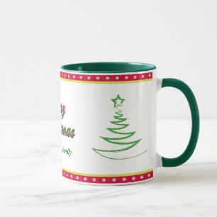 Mug Green Tree Joyeuse famille de Noël