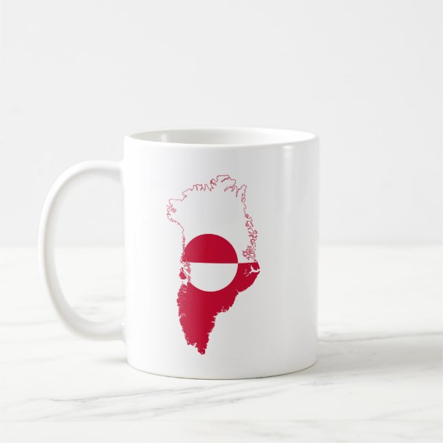 Mug Greenland- flag in country T-Shirt (Gauche)