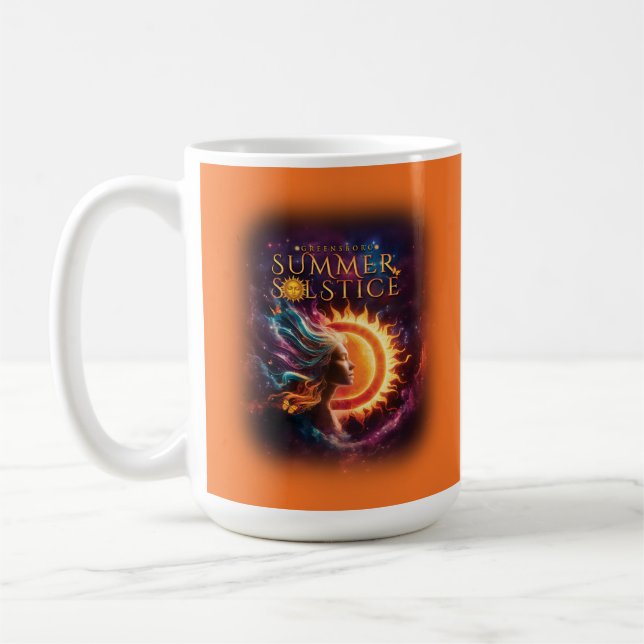 Mug Greensboro Summer Solstice Festival 2025 Orange (Gauche)