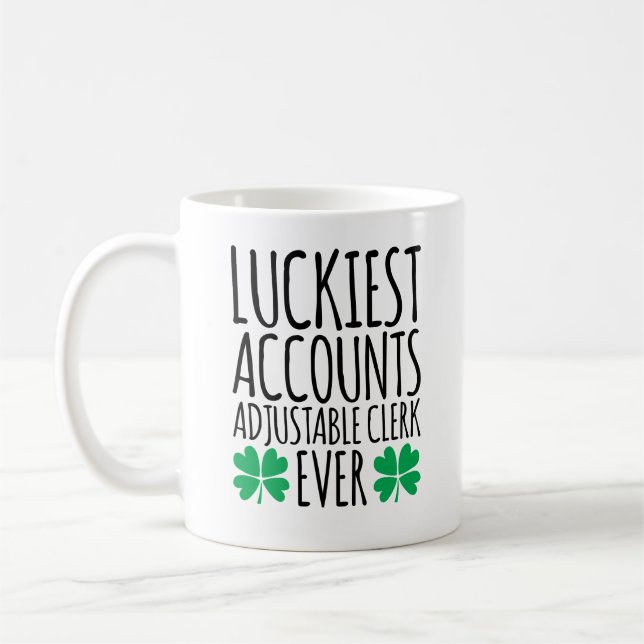 Mug Greffier Ajustable Des Comptes Luckiest (Gauche)