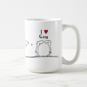 Mug Greg "j'aime Greg" "je coeur Greg "