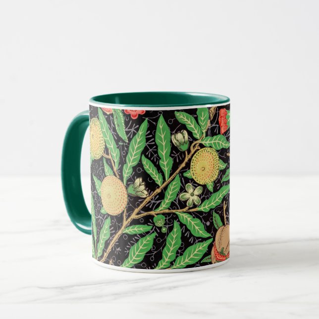 Mug Grenade et fleurs sur branches (Devant gauche)