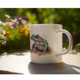 Mug Grenouille aquarelle aux tons de joaillerie
