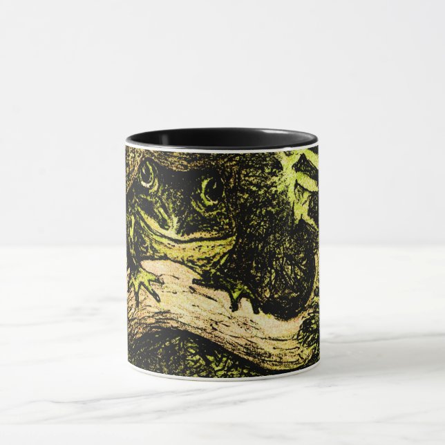 Mug Grenouille Art Nouveau hollandaise dans l'arbre (Centre)