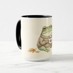 Mug Grenouille Automnale Douillette Kawaii Boisson Épi