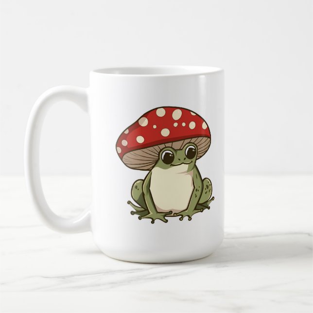 Mug Grenouille aux champignons mignons (Gauche)