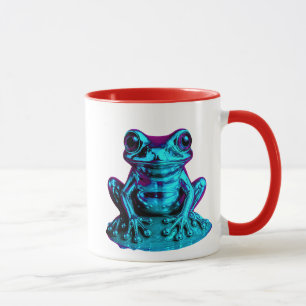 Mug grenouille bleu néon