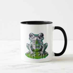 Mug grenouille chromée verte