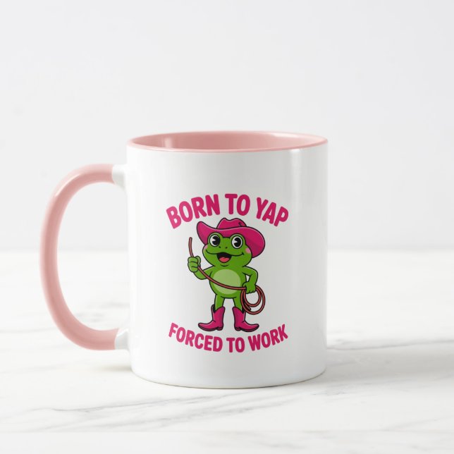Mug Grenouille Cowgirl Drôle Née Pour Japper Forcée De (Gauche)