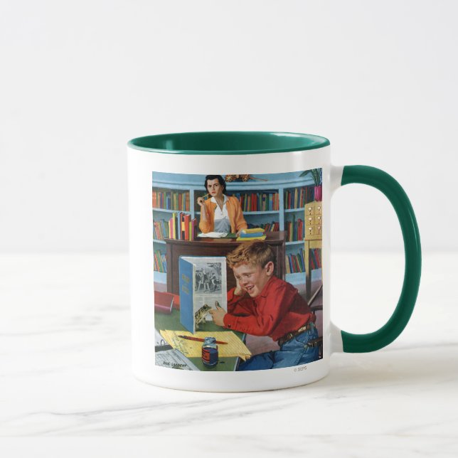 Mug Grenouille dans la bibliothèque (Droite)