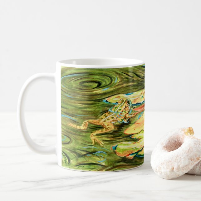 Mug Grenouille dans l'étang - (Avec donut)