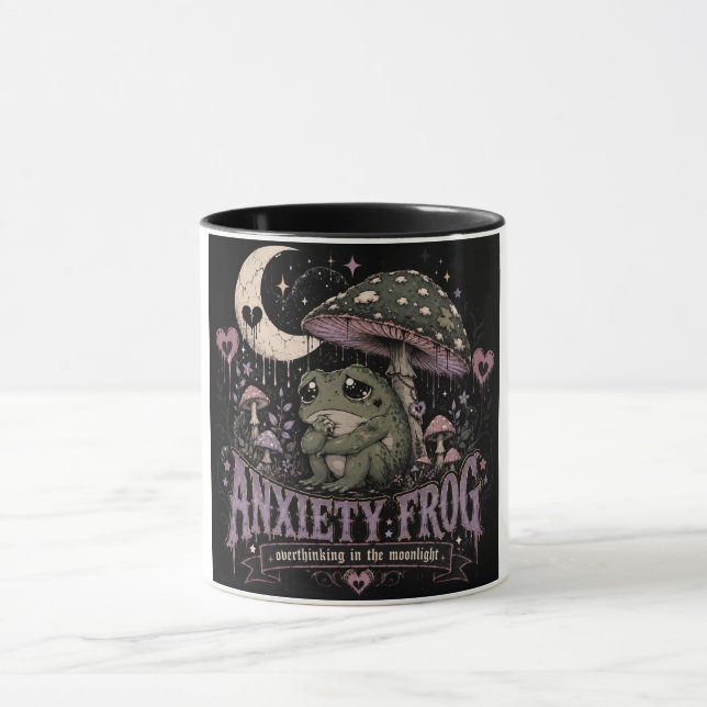 Mug Grenouille d'anxiété Réflexion excessive Design Cl (Centre)