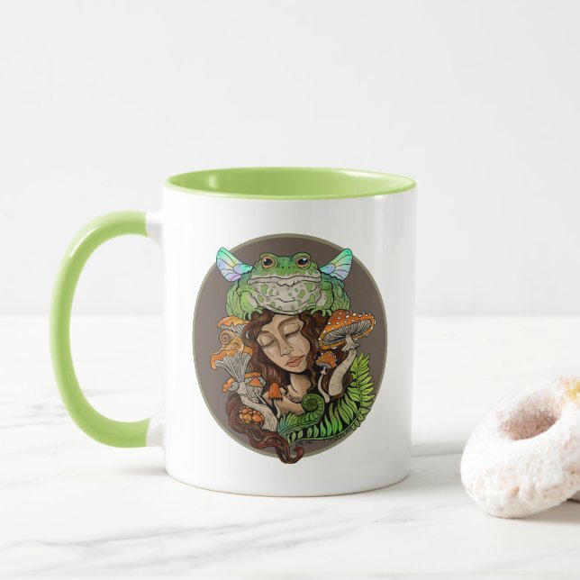 Mug Grenouille de Fée Cottagecore (Avec donut)