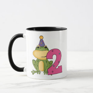 Mug Grenouille de fête 2e anniversaire T-shirts et cad