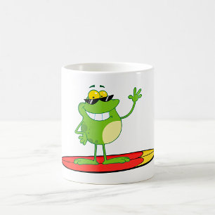 Mug Grenouille de surf portant des lunettes de soleil