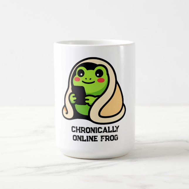 Mug Grenouille drôle de mème en ligne de façon chroniq (Centre)