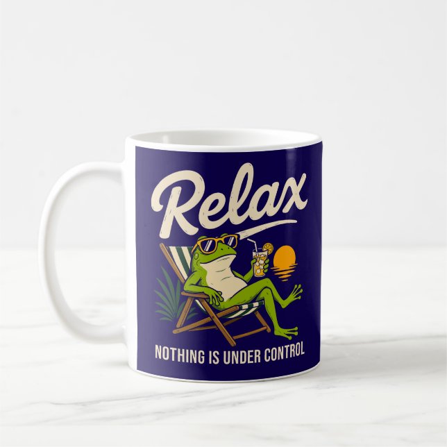 Mug Grenouille drôle en train de se détendre (Gauche)
