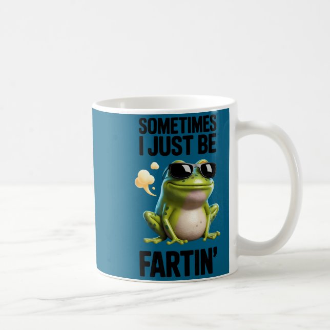 Mug Grenouille Drôle - Parfois Je Fais Juste Des Pets  (Droite)
