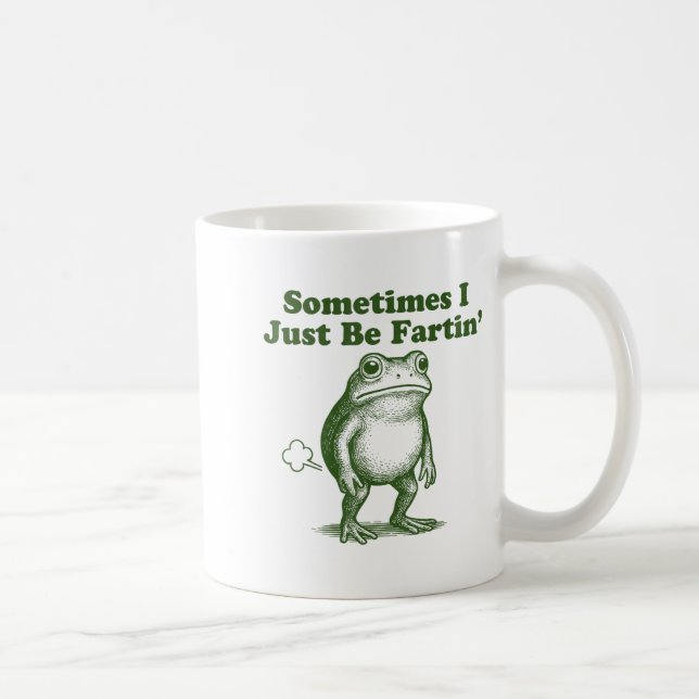 Mug Grenouille Drôle Parfois Je Fais Seulement Des Pet (Droite)