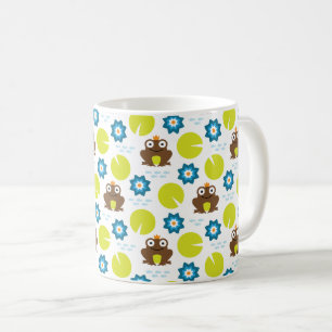 Mug Grenouille et motif sans couture de Nenuphar
