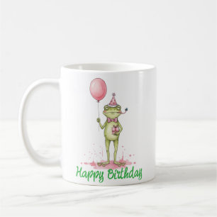 Mug Grenouille fantaisiste avec fête d'anniversaire au