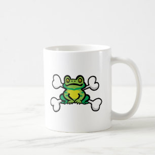 Mug grenouille grenouille Crâne et os entrecroisés