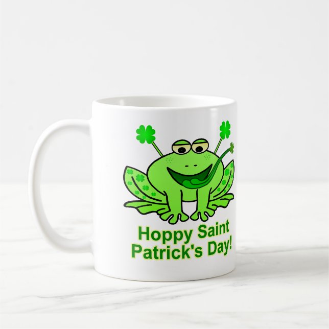Mug Grenouille irlandaise mignonne du jour de Patrick (Gauche)