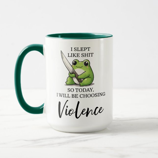 Mug Grenouille Kawaii, Donc Aujourd'Hui Je Choisirai L (Gauche)