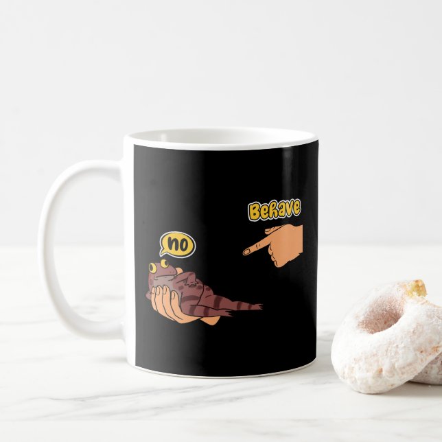 Mug Grenouille malhonnête Mème de grenouille drôle Se  (Avec donut)