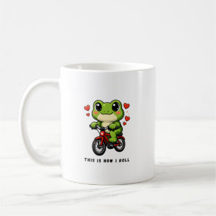 Mug Grenouille Mignonne à Vélo Art de Grenouille Kaw