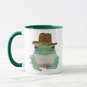 Mug Grenouille mignonne avec Casquette Cowboy